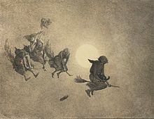 [1] die Kohlezeichnung „The Witches’ Ride“ (1870) von William Beard zeigt auf ihren Besen fliegende Hexen