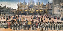 [1] Gentile Bellini (1429–1507)
Prozession auf dem Markusplatz - Venedig