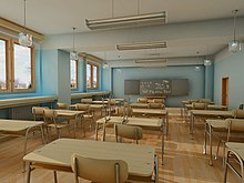 [1] ein Klassenzimmer