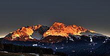 [1] ein beeindruckendes Naturschauspiel: Alpenglühen in den Dolomiten