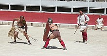 [1] Gladiatoren bei einem Schaukampf