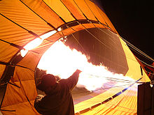 [2] Die Erwärmung der Luft eines Heißluftballons