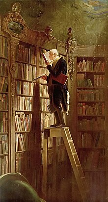 [1] Darstellung eines Bücherwurmes von Carl Spitzweg