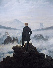 [1] Caspar David Friedrich: Der Wanderer über dem Nebelmeer – In der modernen medialen Rezeption wurde das Bild zu einem vielfach verwendeten Symbol der Romantik und zu einer Trivial-Ikone des deutschen Bewusstseins.