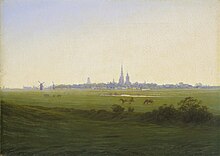 [1] Wiesen bei Greifswald, Gemälde von Caspar David Friedrich (1774–1840)