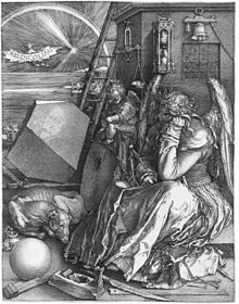 [1] der berühmte Kupferstich Melancholie I von Albrecht Dürer aus dem Jahre 1514