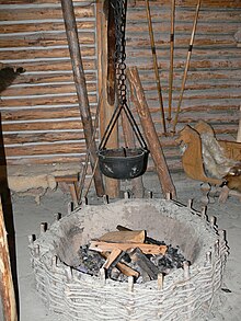 [1] eine Feuerstelle in einem keltischen Haus