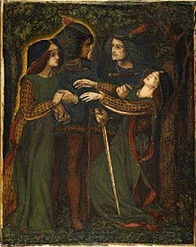[1] vier Doppelgänger auf einem Bild von Dante Gabriel Rossetti