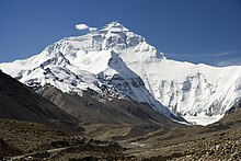 [2] Spitze des Mount Everest im Sonnenlicht