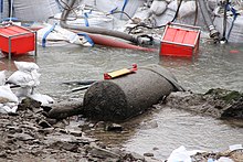 [1] am 20. November 2011 im Rhein bei Koblenz-Pfaffendorf gefundener Blindgänger aus dem Zweiten Weltkrieg