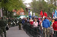 [1] Ein Absperrgitter bei einer Massenveranstaltung