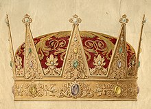 [1] Mit Juwelen besetzte Krone