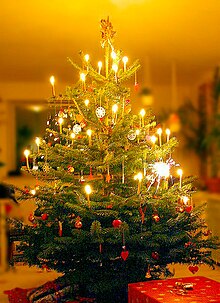 [1] geschmückter Weihnachtsbaum; Aufnahme vom 24.12.2004
