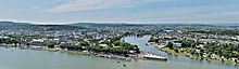 [1] Panoramasicht auf Koblenz mit dem Deutschen Eck