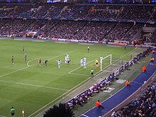 [1] Die meisten Spieler stehen im Strafraum beim Champions-League-Spiel Manchester City gegen Bayern München am 7. Dezember 2011.