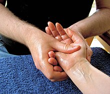 [1] Massage einer Hand