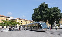 [1] Batteriestraßenbahn in Nizza