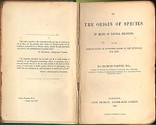 [2] Titelseite von Darwins Grundlagenwerk »On The Origin of Species« zur biologischen Evolution