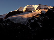 [1] der Piz Palü, rechts die Schattenseite