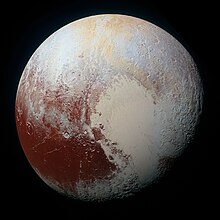 [1] Zwergplanet Pluto in einer Aufnahme von der Raumsonde New Horizons