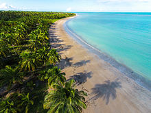 [1] Blick auf den Beach von Ipioca, Alagoas, Brasilien;
Aufnahme vom 22. April 2014