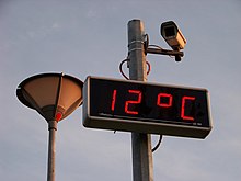 [1] Öffentliche Digitalanzeige für die Außentemperatur