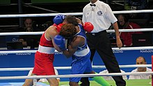 [1] Bauderlique und Mina im Clinch bei den Olympischen Sommerspielen 2016 in Rio de Janeiro;
Aufnahme von Jonas de Carvalho