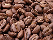 [4] geröstete Bohnen des Kaffees