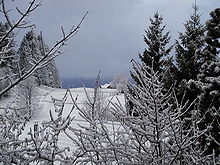 [1] mit Schnee bedeckte Landschaft