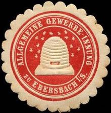 [3] Siegelmarke einer Gilde aus Ebersbach