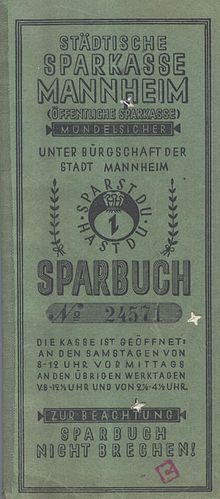 [2] Ein Sparbuch von 1942