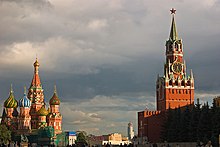 [1] Moskau, Roter Platz mit Basiliuskathedrale und Spasski-Turm