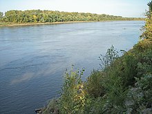 [1] der Fluss Missouri in Saint Joseph, Missouri