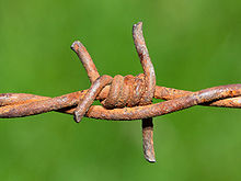 [1] Rost an einem Stacheldraht