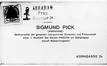 [1] Visitenkarte Sigmund Pick