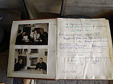 [1] Waidhofen an der Ybbs - Gästebuch der Konditorei Piaty mit Bild und Unterschrift von Leopold Figl